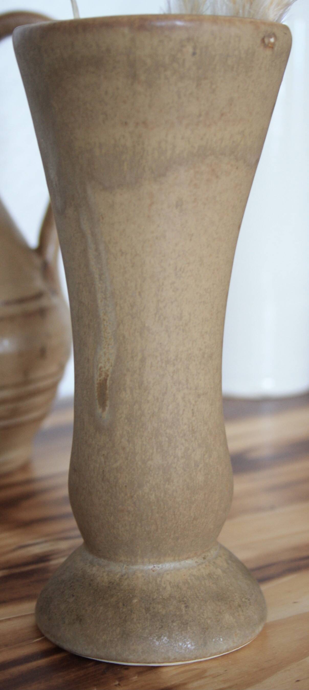 Set of 2 antique stoneware carafes/pitchers