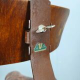 1930s Industrial Adjustable Swivel Chair with Leather Seat