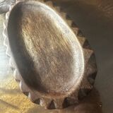 Vide poche vintage en bois sculpté formant un ananas