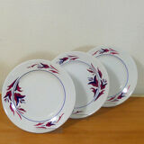 Sept assiettes plates modèle "Provence" Niderviller - Assiettes anciennes Niderviller