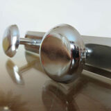 Coat rack in chromed metal, 3 hooks 70s