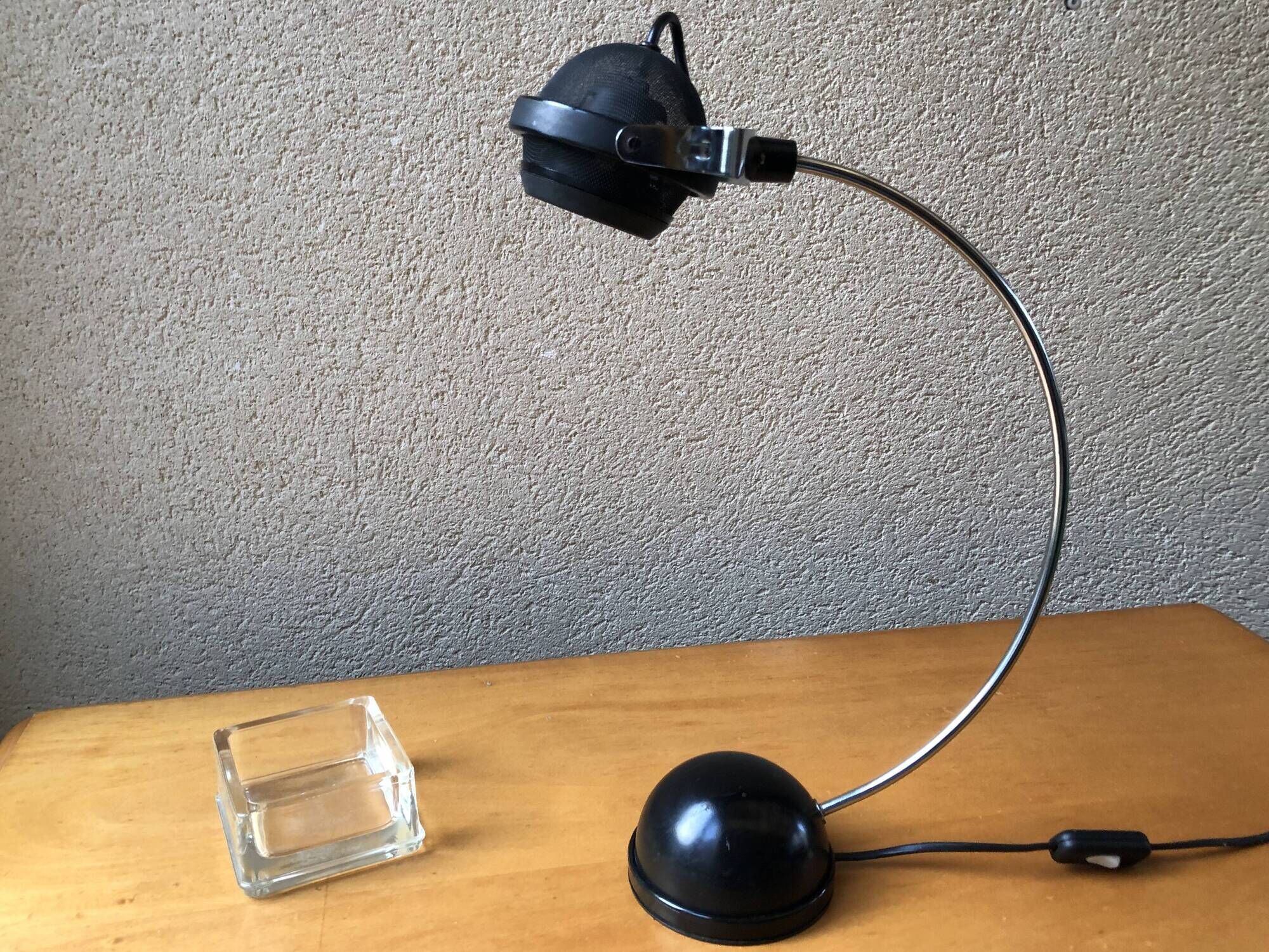 Lampe de bureau eyeball moderniste, Veb Narva Ex-RDA, vintage, 70-80