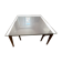 Dining table glass and wood. Italian vintage from the 80s.