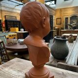 Child bust in terracotta