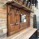 Large oak wall wardrobe from the early 20th century.