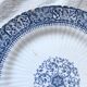 Sarreguemines ironstone dessert plates, "Embroidery" model