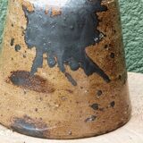 Vase bouteille en grés piryté, signé Jean Linard (1931-2010)