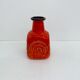 Scheurich West Germany Bay ceramic vase orange with blue fossils, 1970s