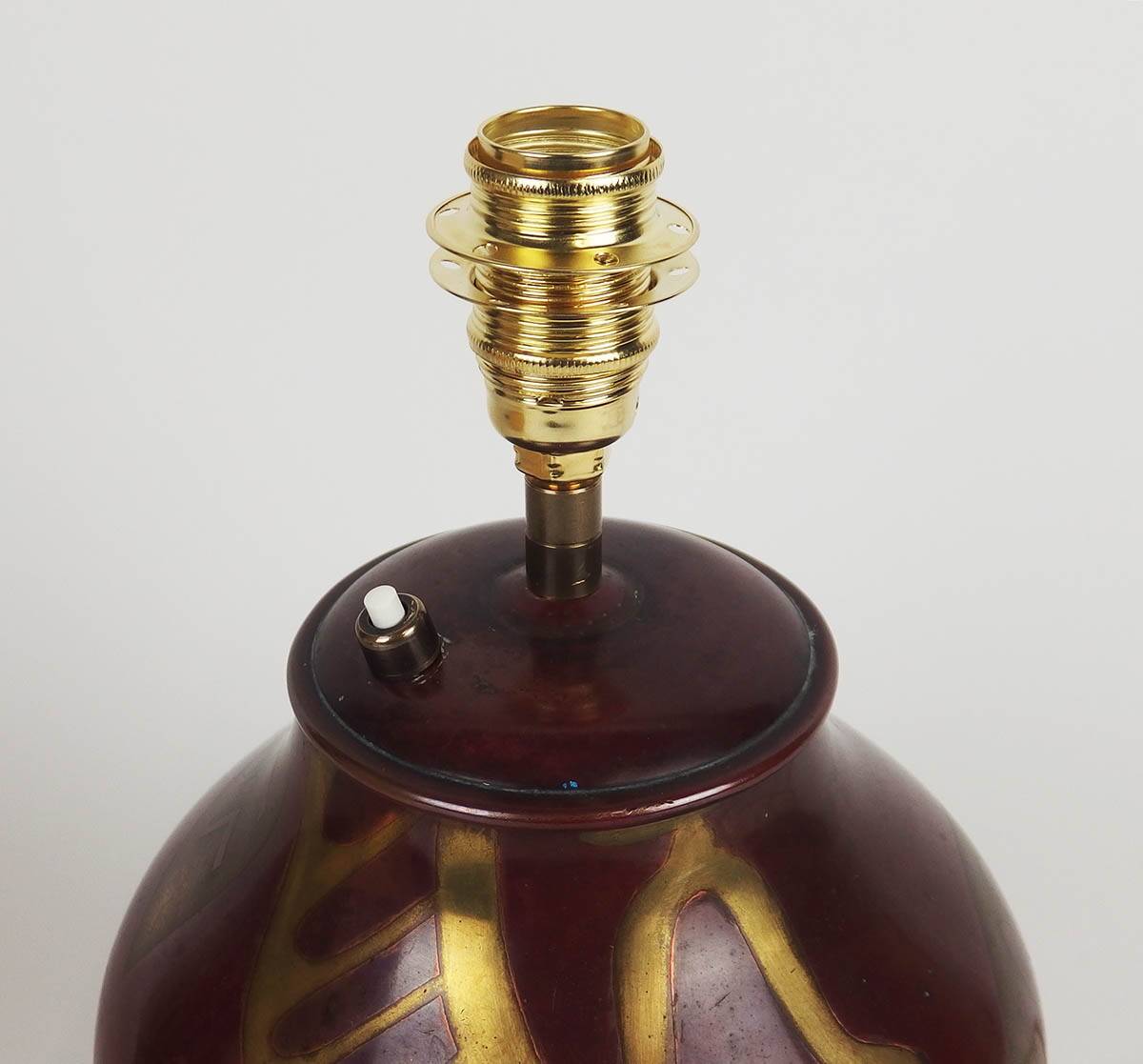 Art Deco metal lamp by WMF Ikora