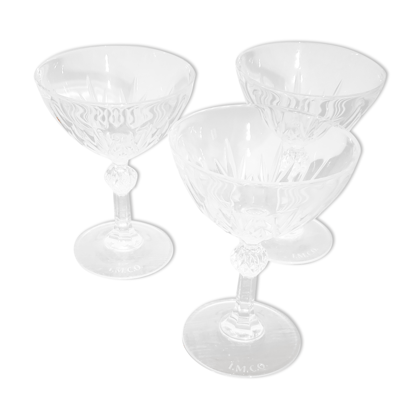 Crystal champagne glasses