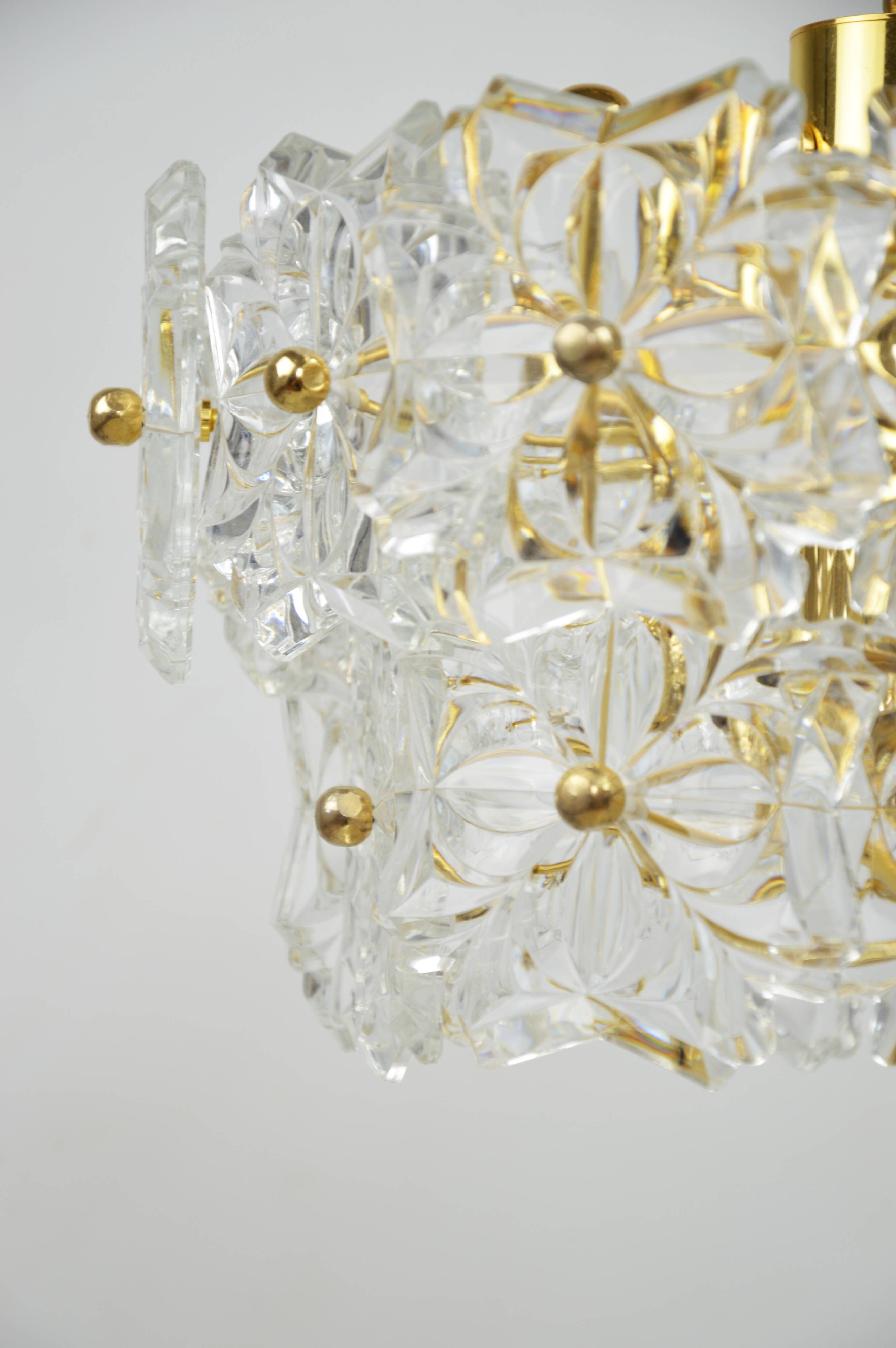 Lustre en cristal Kinkeldey, années 1970