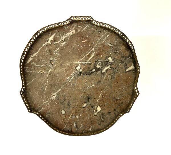 Gueridon de style Louis XVI marbre et laiton 19ème