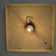 Vintage ceiling lamp with plastic sheets in chomed profiles 46x46 cm