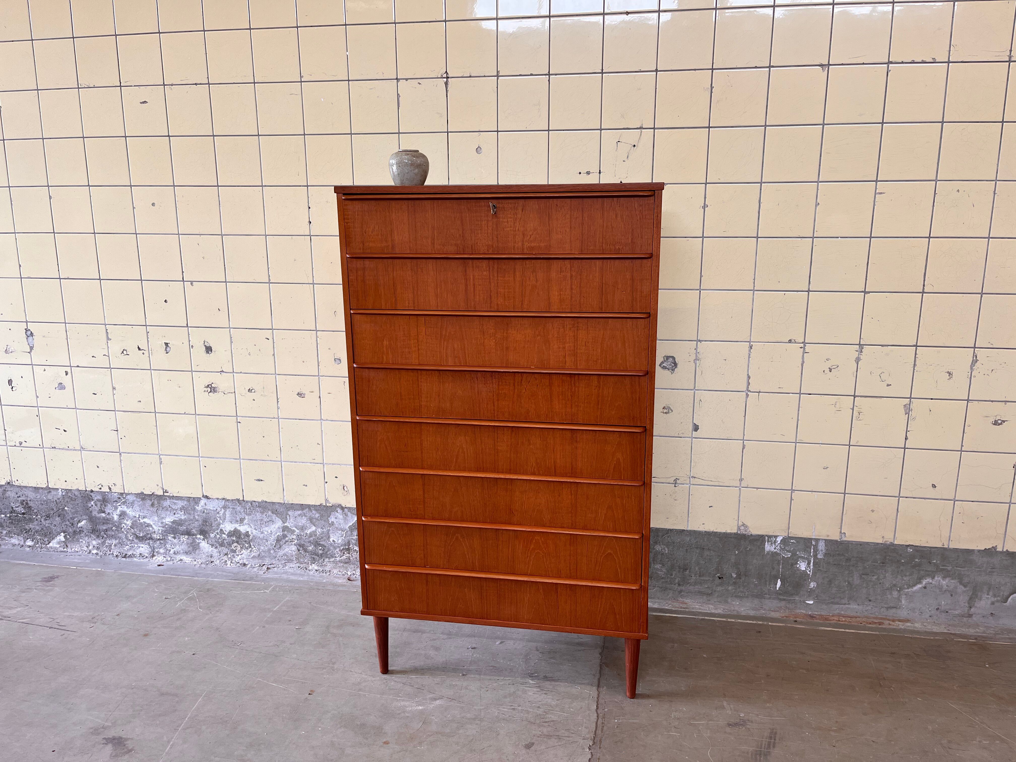 Danish tallboy cabinet