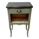Revamped vintage bedside or occasional cabinet