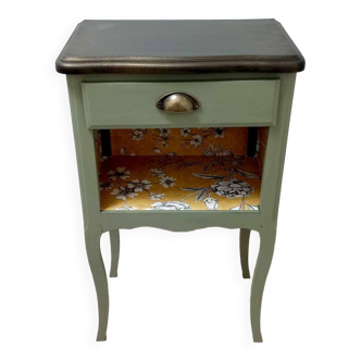 Revamped vintage bedside or occasional cabinet
