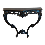 Console murale baroque, noir acier