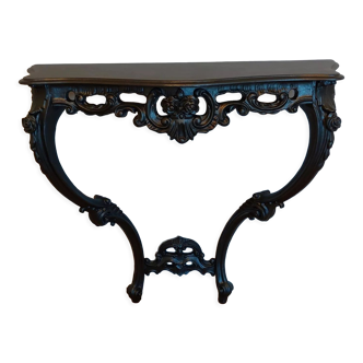Baroque wall console, steel black