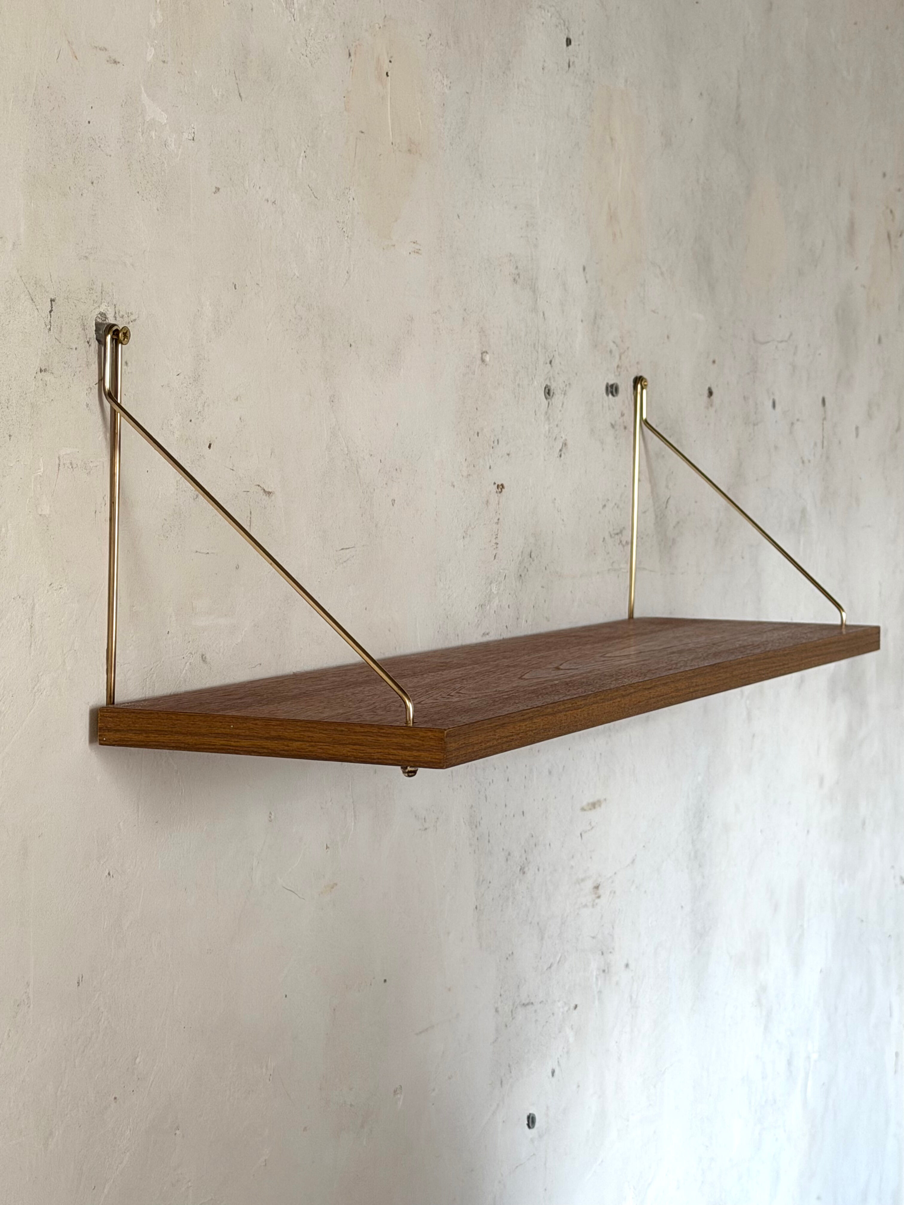 Vintage teak wall shelf