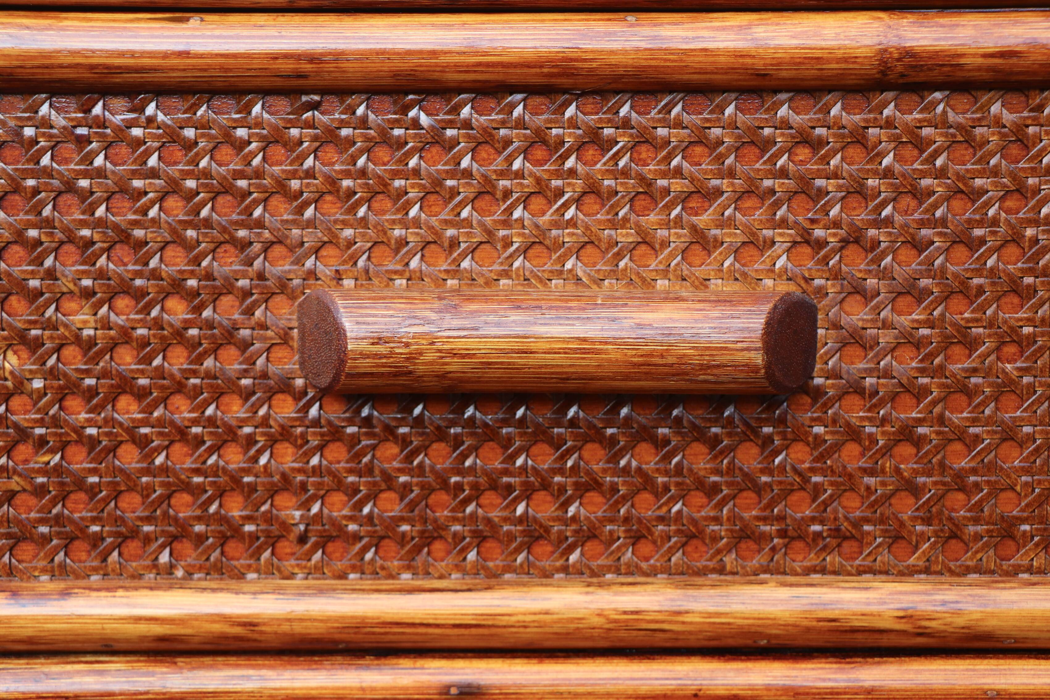 Commodity 4 drawers canning and bamboo - vintage