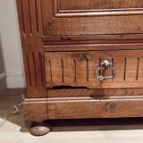 Vintage raw wood cabinet shelves and wardrobe