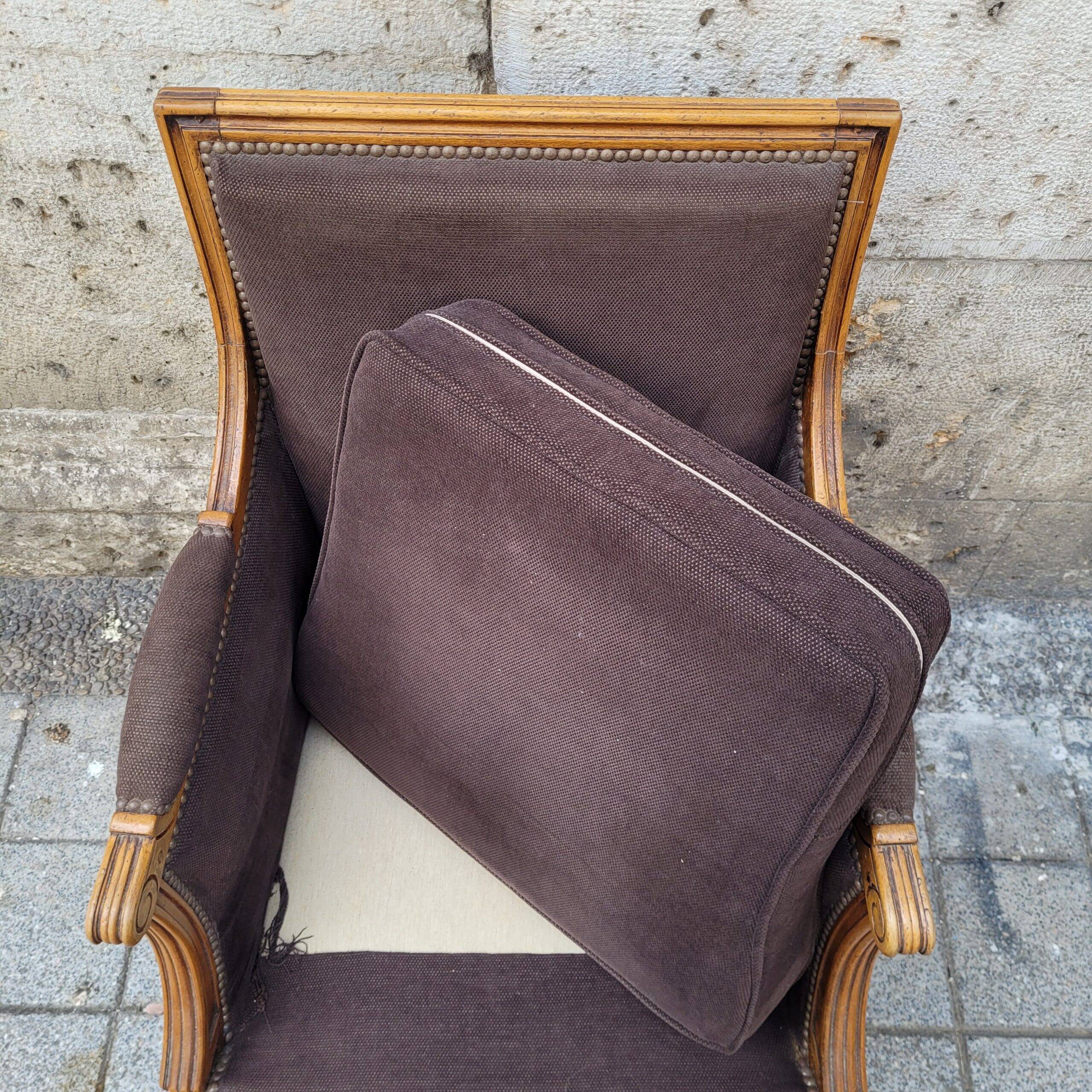 Pair of armchairs in Louis XVI style, Napoleonic III period, 19th century – France