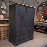 Fir cabinet with reentrant doors and drawers