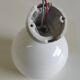 Art Deco style wall light in porcelain and opaline globe - 1930s/40s