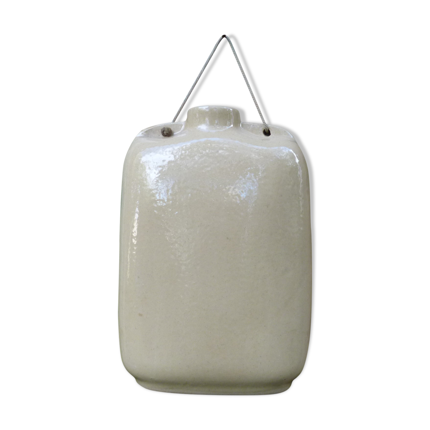 English sandstone hot water bottle dated 1942