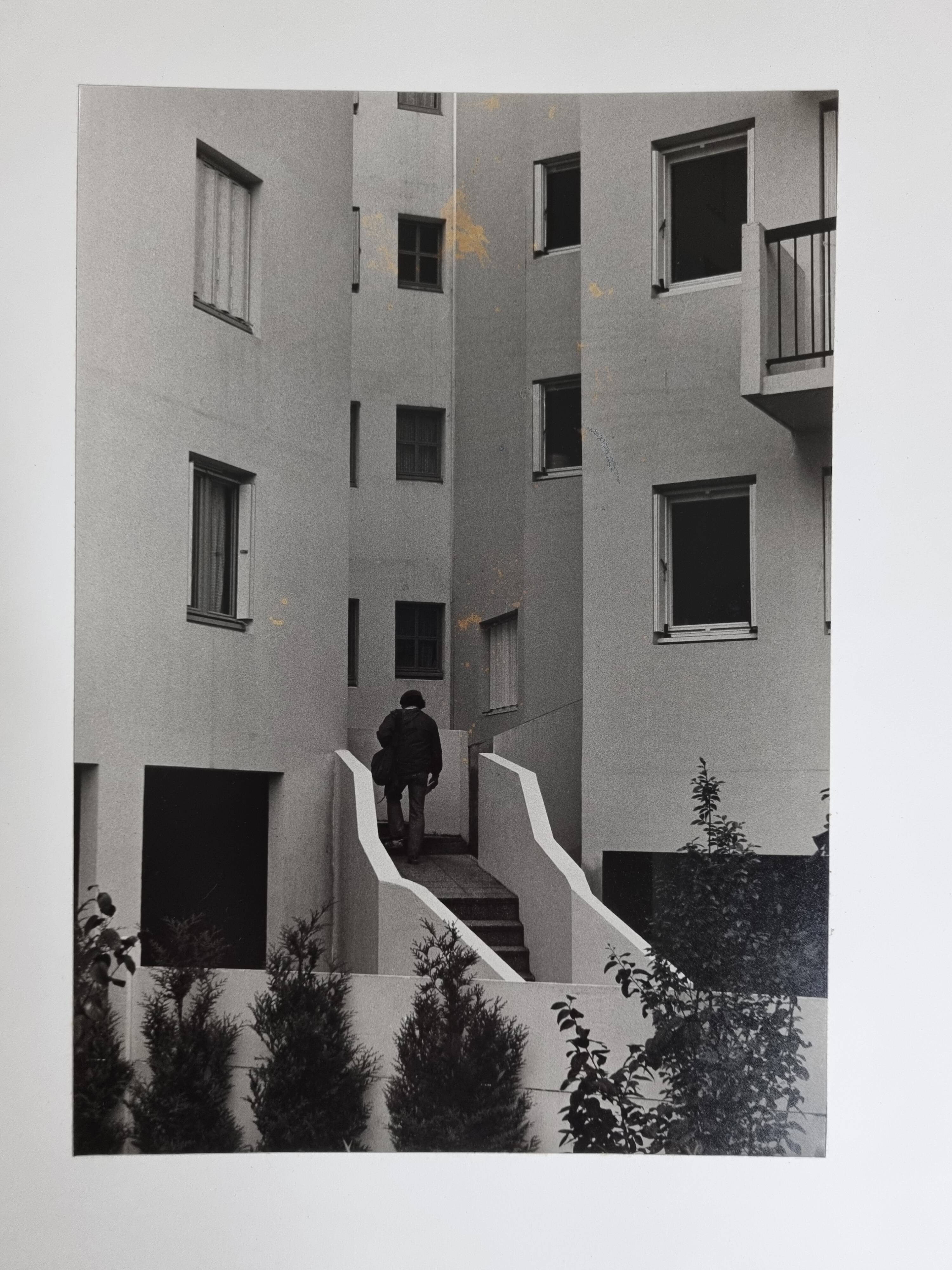 Art photography, town planning, architecture, vintage silver print, 1960s