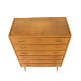 Scandinavian teak "tallboy" chest of drawers, Sweden, 1960