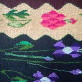 Oltenian floral beautiful rug, large size for a livingroom, handmade in wool in Romania