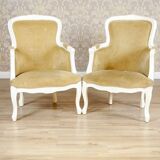 Rococo Style Beech Bergere Chairs, Early 20th Century, Set of 2