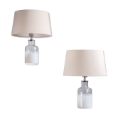 Set of semi translucent gradient table lamps