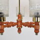 Mid-century Wood Chandelier by Instala Jilove u Decina,1960's