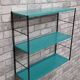 String style shelf 1960 to 70, metal 2 uprights h60x48x17 traces of wear n