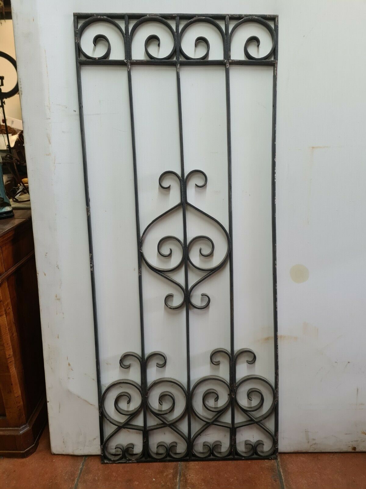 Wrought iron door grille