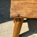 Stool in blond teak