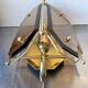 Scandinavian Vintage  wall light Sconce in Brass & Amber colored Glass