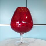 Vase verre empoli rouge
