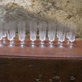 Series of sixteen champagne flutes
