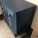 Wooden art deco dreser painted blue