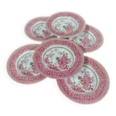 Set of 6 vintage English deep plates – Jardinière model