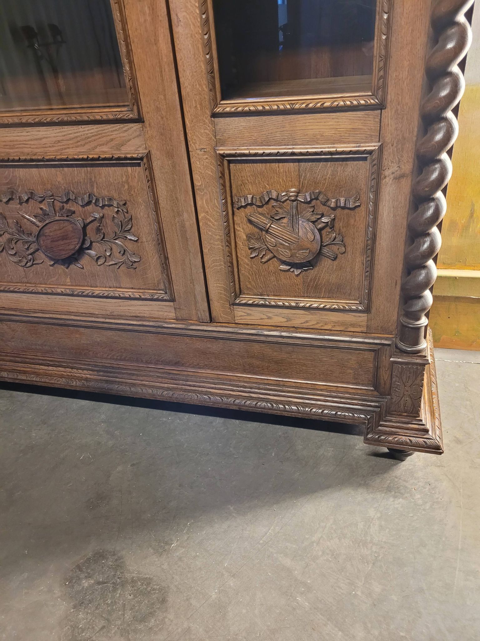 Large solid oak library