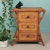 Rattan bedside