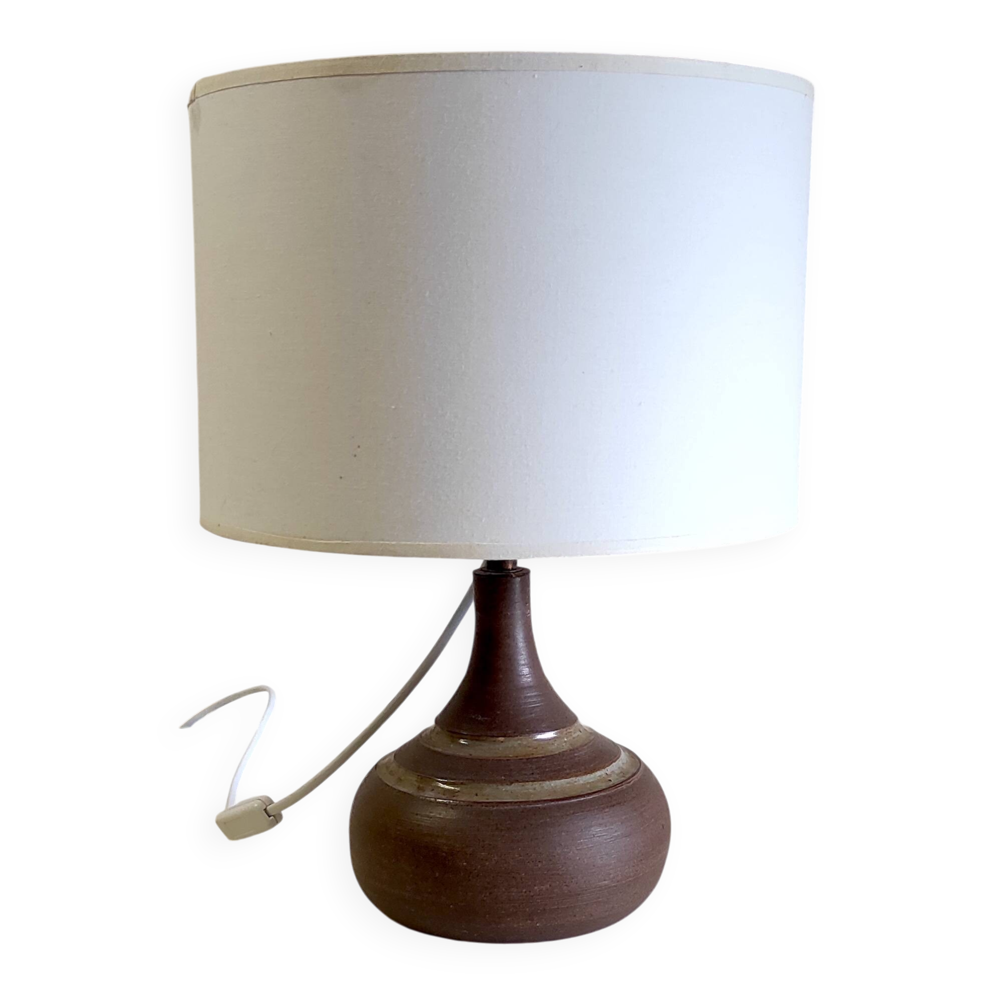 Table lamp with ceramic (stoneware) base - mid 20th century.