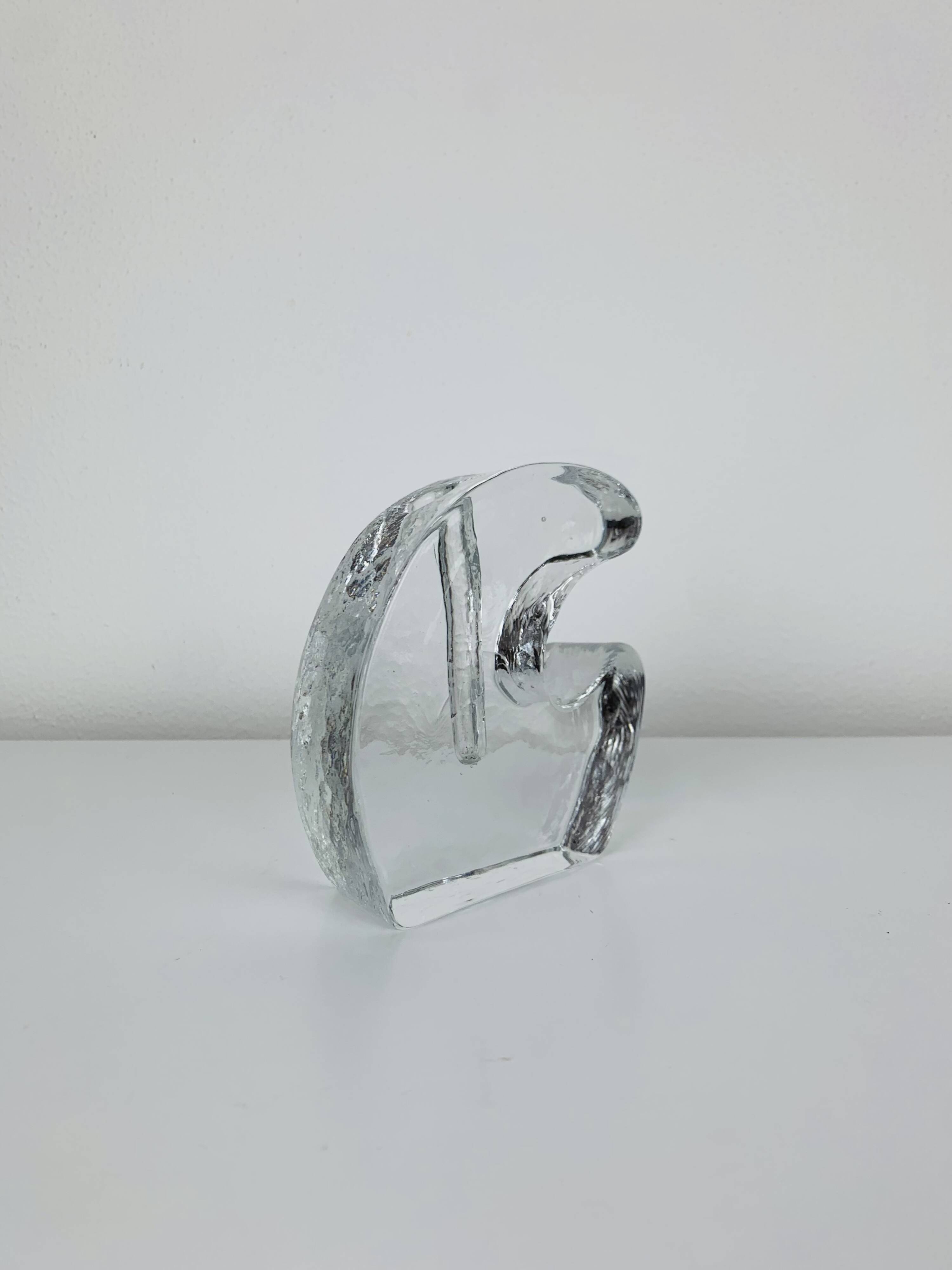 Vase soliflore en verre vintage