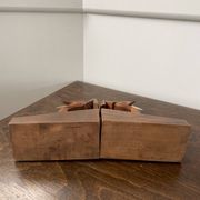 Wooden ibex bookends