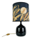 "Fig" lamp, black ceramic and silk shade, 1960s.