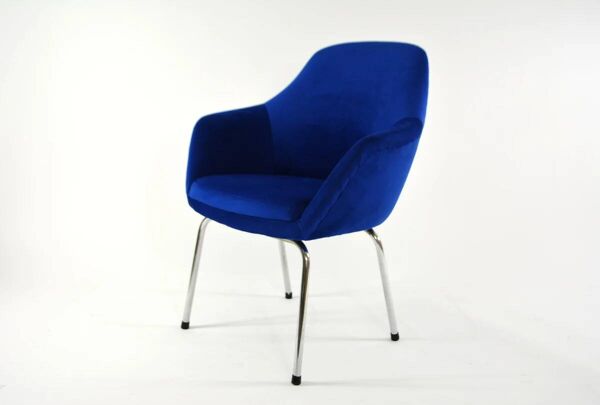 Fauteuil coquille bleu roi